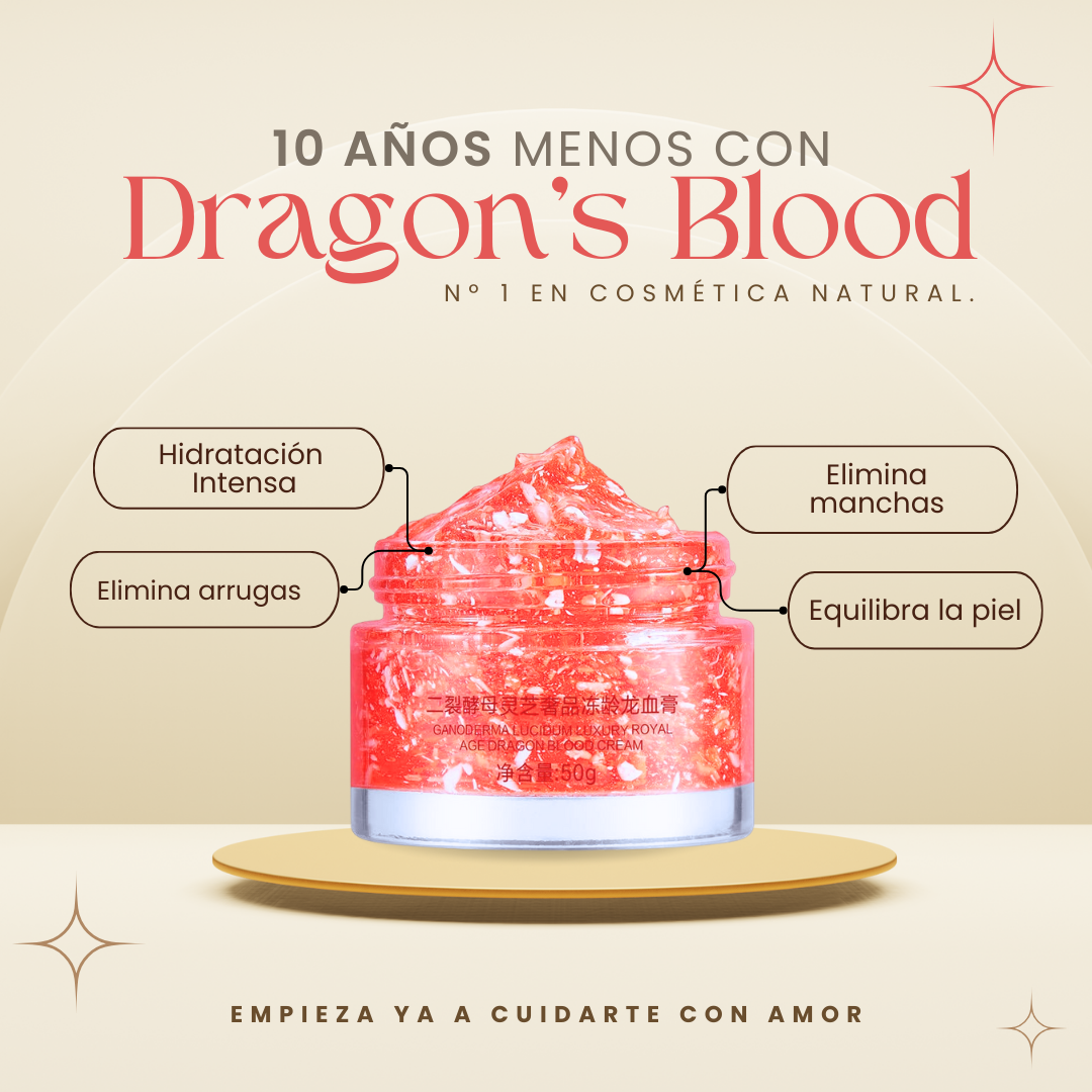 Crema facial rejuvenecedora Dragon's Blood para una piel más joven, hidratada y revitalizada