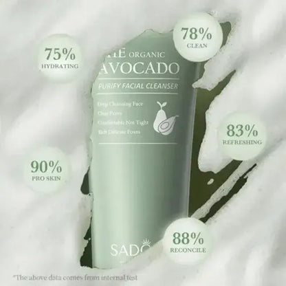 SADOER Limpiador Facial con Extracto de Aguacate 100g – Hidratación y Limpieza Profunda para una Piel Radiante