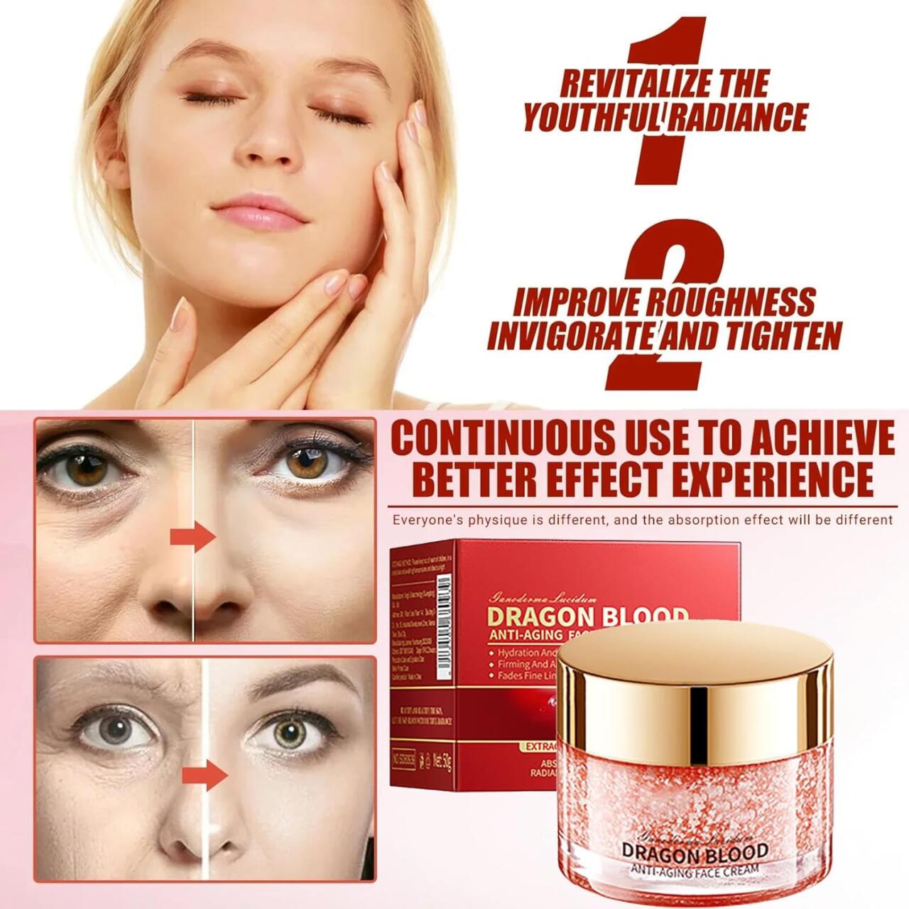 ¡10 Años Menos! Crema Rejuvenecedora de Sangre de Dragon